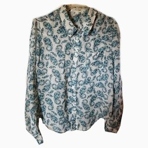 Love tree Sheer prarie floral paisley top large